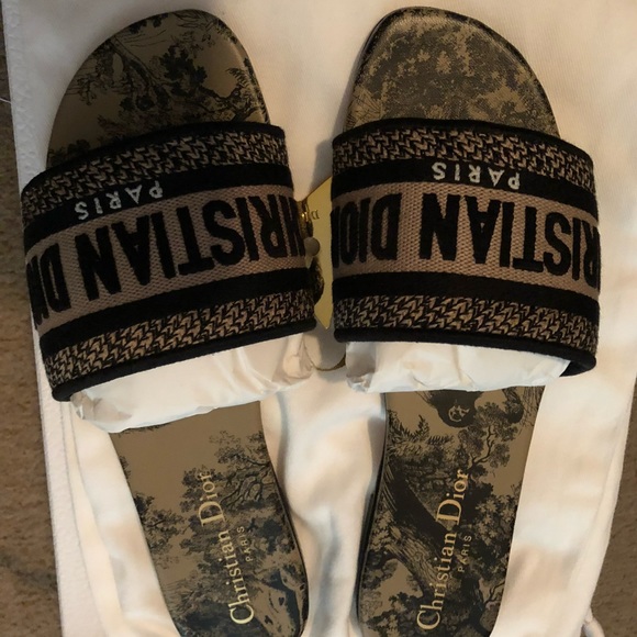 Christian Dior Dway Hazelnut Embroidered Cotton & Toile de Jouy Motif Size 36 - Picture 7 of 11